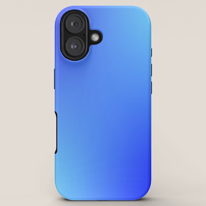 16 Blue Gradient 220506 Aura Ombre Valourine Digital Minimalist Art iPhone Case