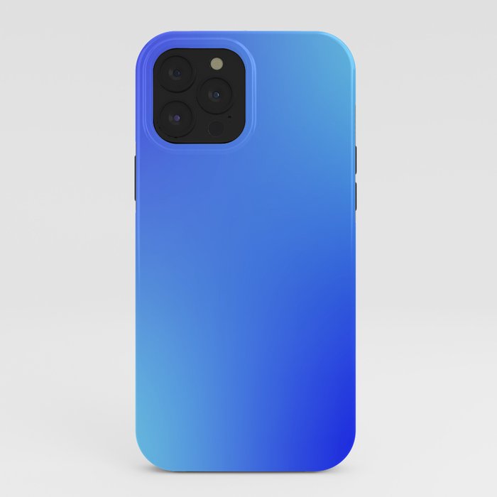 16 Blue Gradient 220506 Aura Ombre Valourine Digital Minimalist Art iPhone Case
