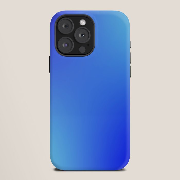 16 Blue Gradient 220506 Aura Ombre Valourine Digital Minimalist Art iPhone Case