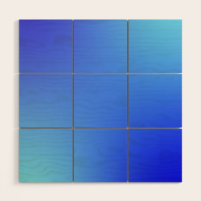 16 Blue Gradient 220506 Aura Ombre Valourine Digital Minimalist Art Wood Wall Art