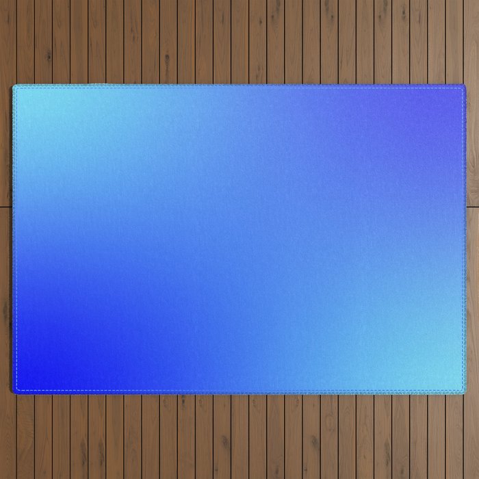 16 Blue Gradient 220506 Aura Ombre Valourine Digital Minimalist Art Outdoor Rug