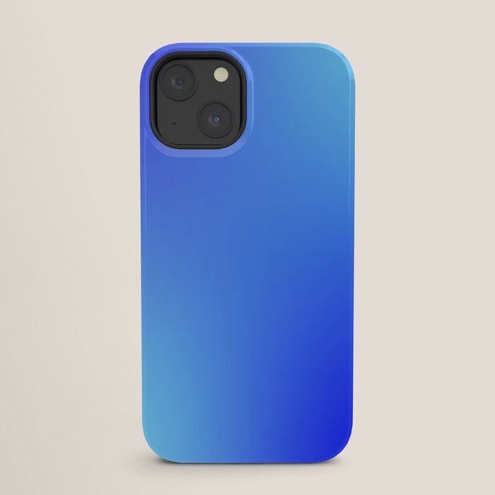 16 Blue Gradient 220506 Aura Ombre Valourine Digital Minimalist Art iPhone Case