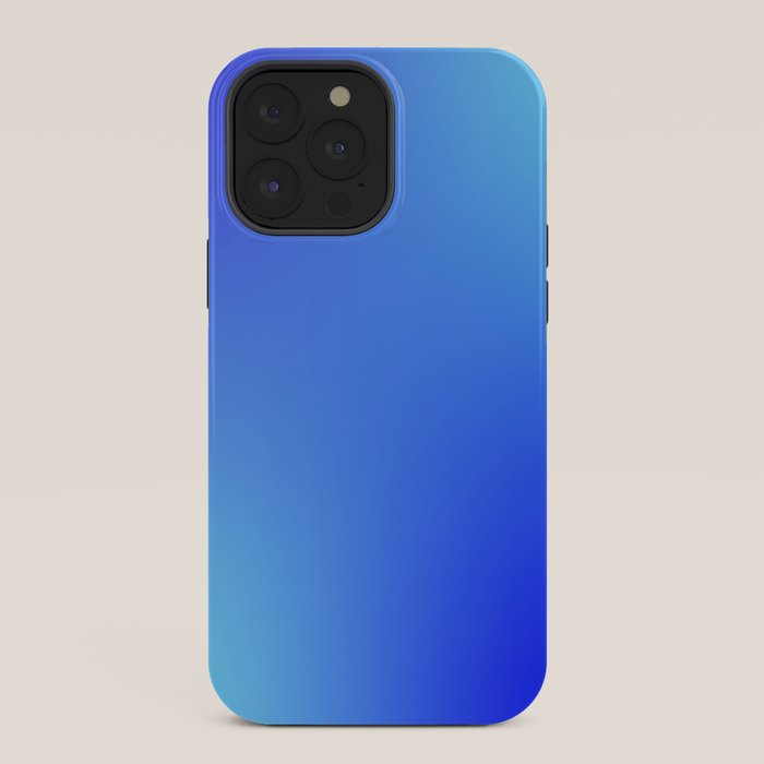 16 Blue Gradient 220506 Aura Ombre Valourine Digital Minimalist Art iPhone Case