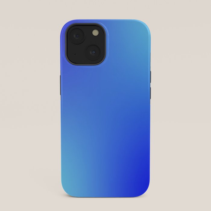 16 Blue Gradient 220506 Aura Ombre Valourine Digital Minimalist Art iPhone Case