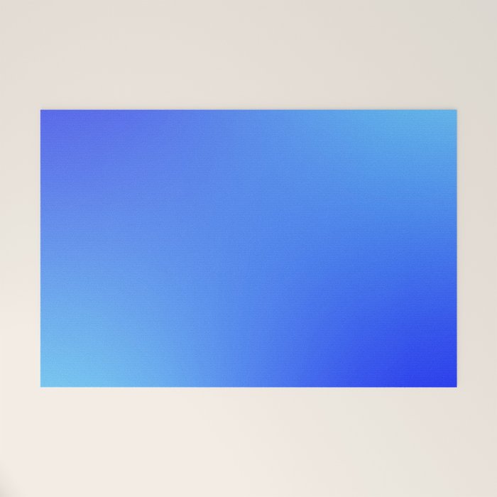 16 Blue Gradient 220506 Aura Ombre Valourine Digital Minimalist Art Welcome Mat