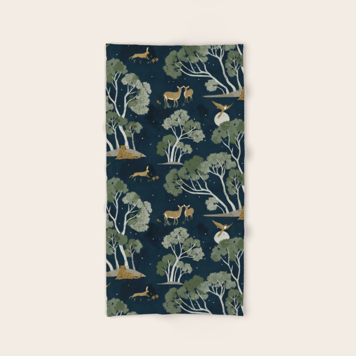 A Forest Awakens Full Moon Bath Towel