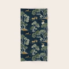 A Forest Awakens Full Moon Bath Towel