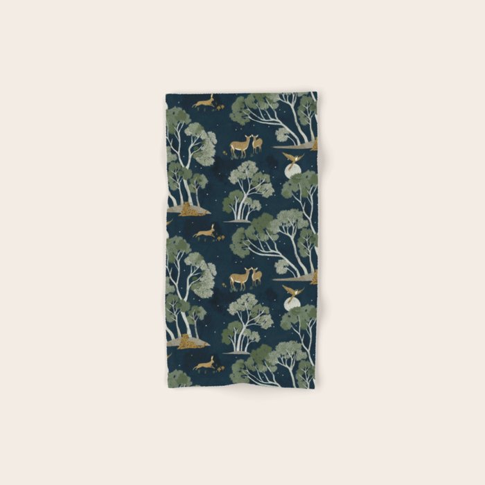 A Forest Awakens Full Moon Bath Towel