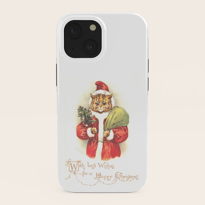 Father Christmas Cat' by Louis Wain iPhone Case