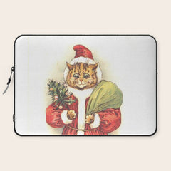 Father Christmas Cat' by Louis Wain Laptop Sleeve