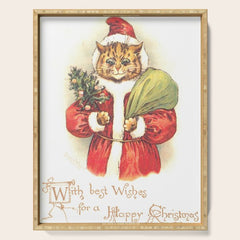 Father Christmas Cat' by Louis Wain Serving Tray