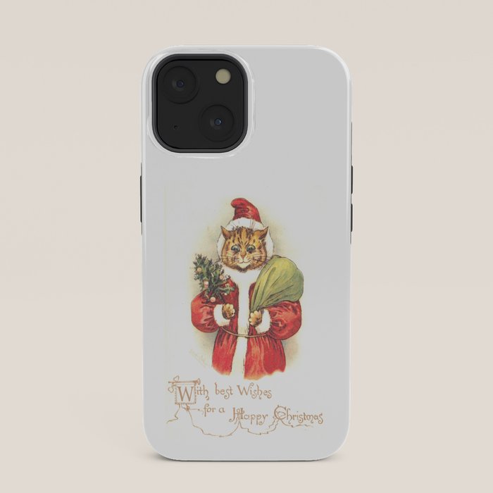 Father Christmas Cat' by Louis Wain iPhone Case
