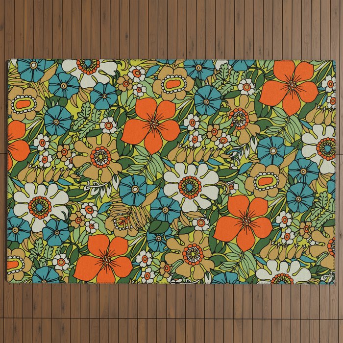 70s Plate Outdoor Rug