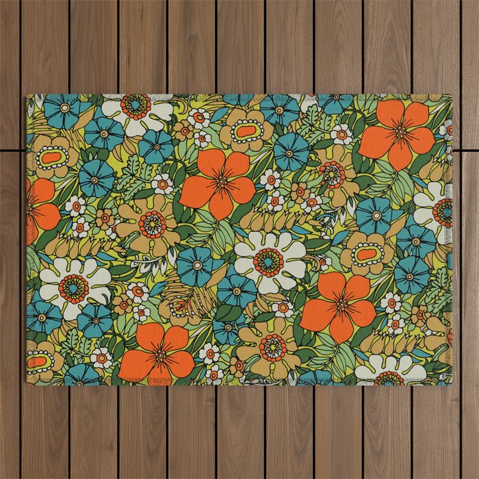 70s Plate Outdoor Rug