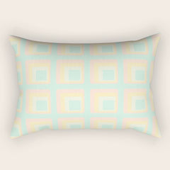 70s mod pale pastels Rectangular Pillow