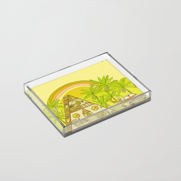 a frame simple living // banana pancakes // retro surf art by surfy birdy Acrylic Tray