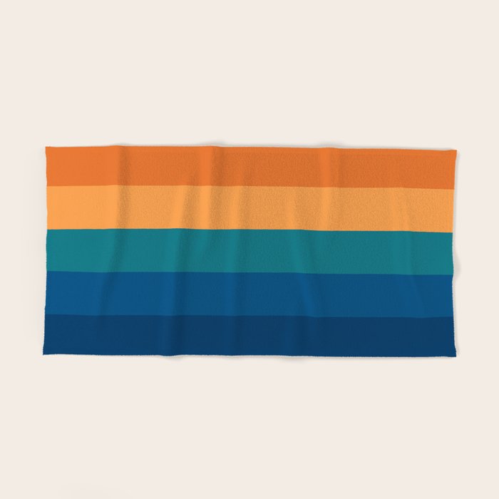 70's Retro Sunset Bath Towel