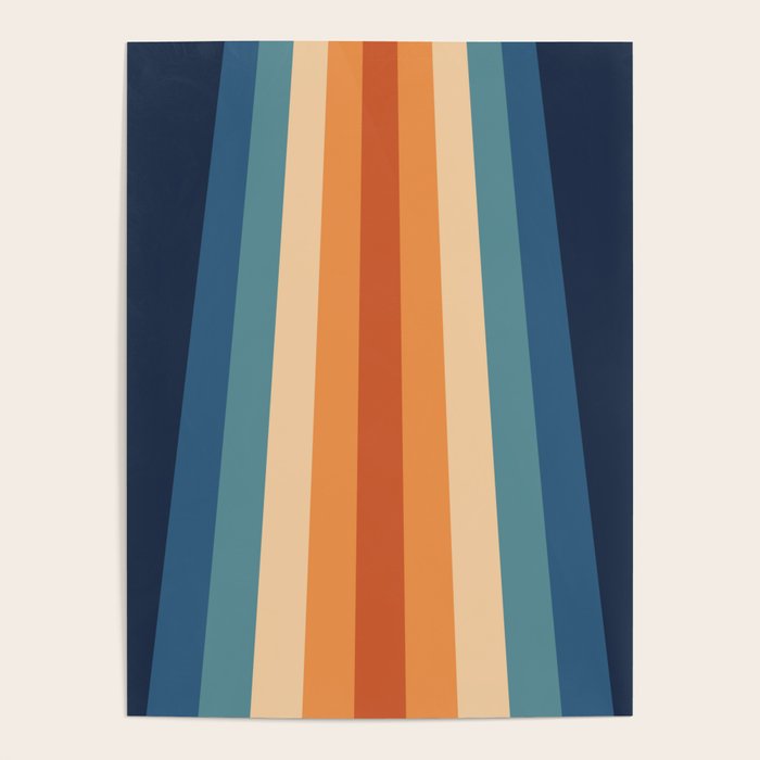 70's Retro Stripes Poster