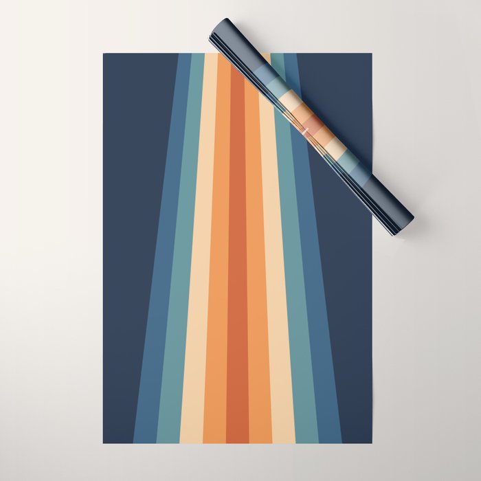 70's Retro Stripes Wrapping Paper
