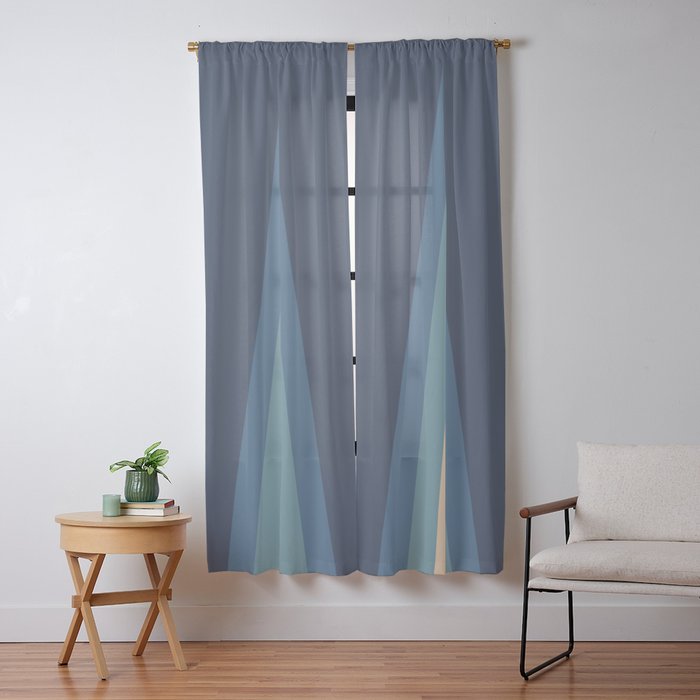 70's Retro Stripes Window Curtain