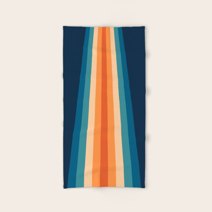 70's Retro Stripes Bath Towel