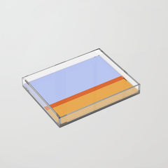 70s Summer Color Block Blue and Orange Acrylic Tray