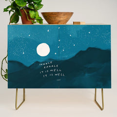 "Inhale Exhale It is Well It Is Well" Credenza