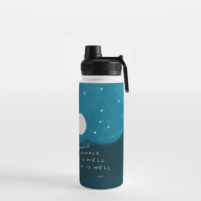 "Inhale Exhale It is Well It Is Well" Water Bottle