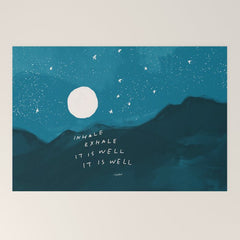 "Inhale Exhale It is Well It Is Well" Welcome Mat