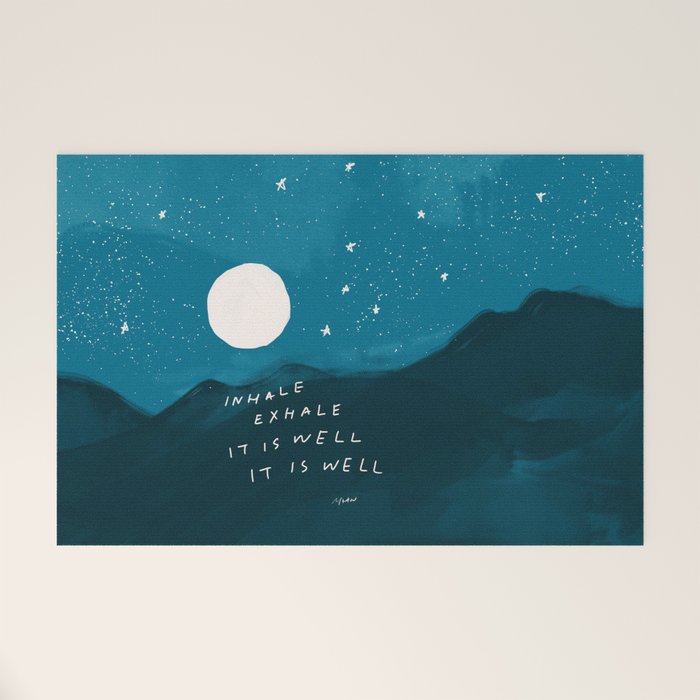 "Inhale Exhale It is Well It Is Well" Welcome Mat