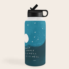 "Inhale Exhale It is Well It Is Well" Water Bottle