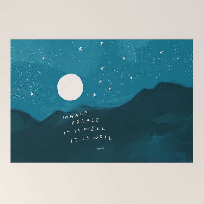 "Inhale Exhale It is Well It Is Well" Welcome Mat