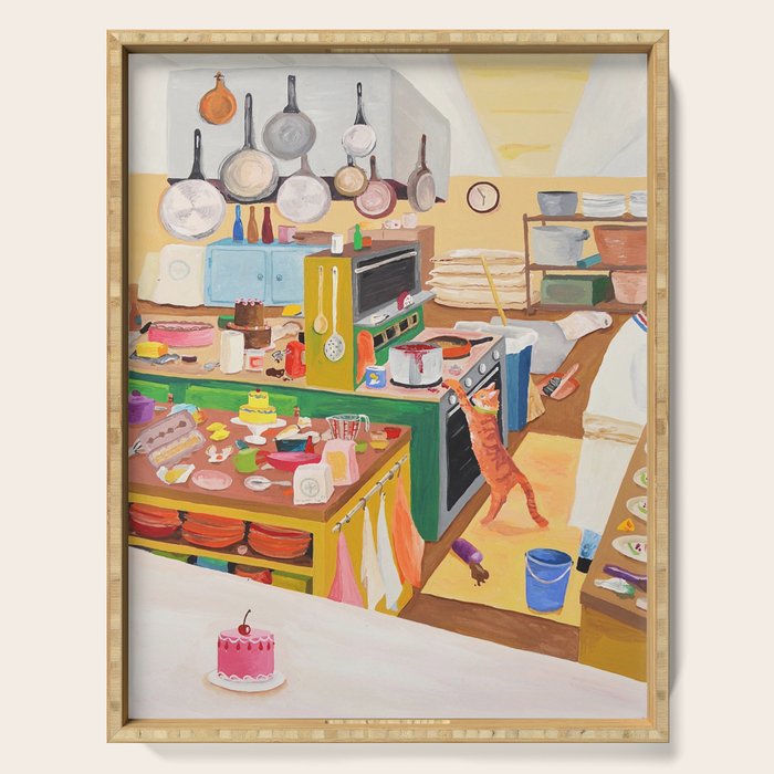 A Cat in the Kitchen Serving Tray