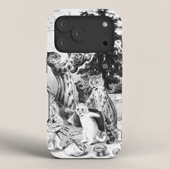 Cats Decorating The Christmas Tree' Vintage Cat Art by Louis Wain iPhone Case