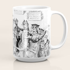 Cats Decorating The Christmas Tree' Vintage Cat Art by Louis Wain Coffee Mug