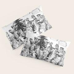 Cats Decorating The Christmas Tree' Vintage Cat Art by Louis Wain Pillow Sham