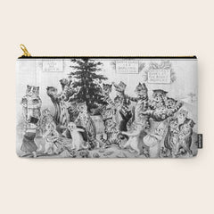 Cats Decorating The Christmas Tree' Vintage Cat Art by Louis Wain Carry All Pouch