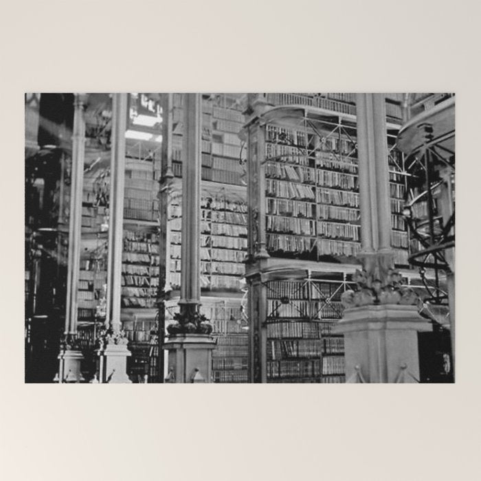 A Book Lover's Dream - Cincinnati Public Library black and white photographs / black and white photo Welcome Mat