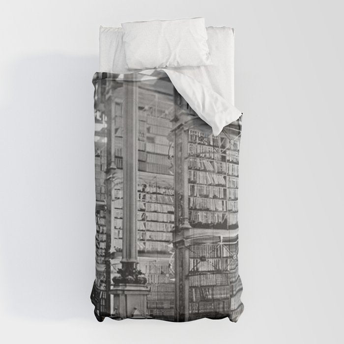 A Book Lover's Dream - Cincinnati Public Library black and white photographs / black and white photo Comforter