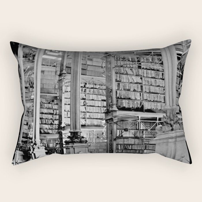 A Book Lover's Dream - Cincinnati Public Library black and white photographs / black and white photo Rectangular Pillow