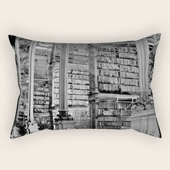 A Book Lover's Dream - Cincinnati Public Library black and white photographs / black and white photo Rectangular Pillow