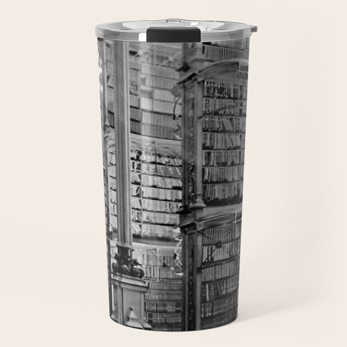 A Book Lover's Dream - Cincinnati Public Library black and white photographs / black and white photo Travel Mug