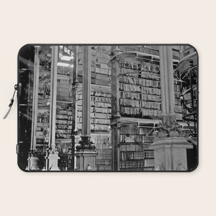 A Book Lover's Dream - Cincinnati Public Library black and white photographs / black and white photo Laptop Sleeve