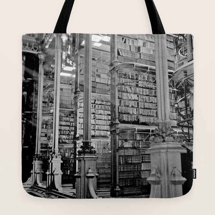 A Book Lover's Dream - Cincinnati Public Library black and white photographs / black and white photo Tote Bag