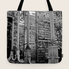 A Book Lover's Dream - Cincinnati Public Library black and white photographs / black and white photo Tote Bag