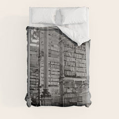 A Book Lover's Dream - Cincinnati Public Library black and white photographs / black and white photo Comforter