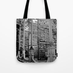 A Book Lover's Dream - Cincinnati Public Library black and white photographs / black and white photo Tote Bag