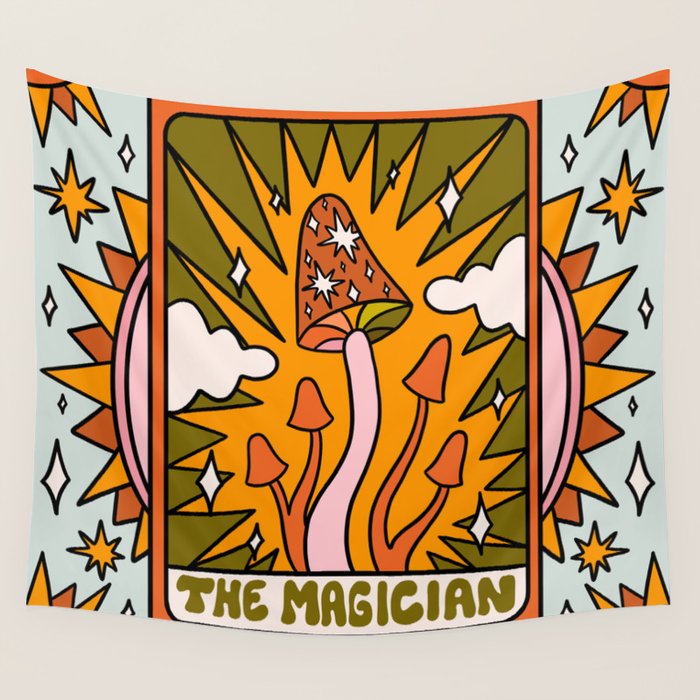 1. The Magician Mushroom Wall Tapestry