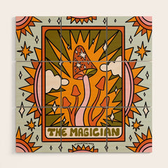 1. The Magician Mushroom Wood Wall Art