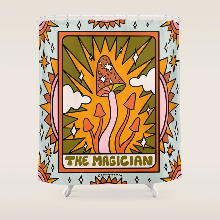 1. The Magician Mushroom Shower Curtain